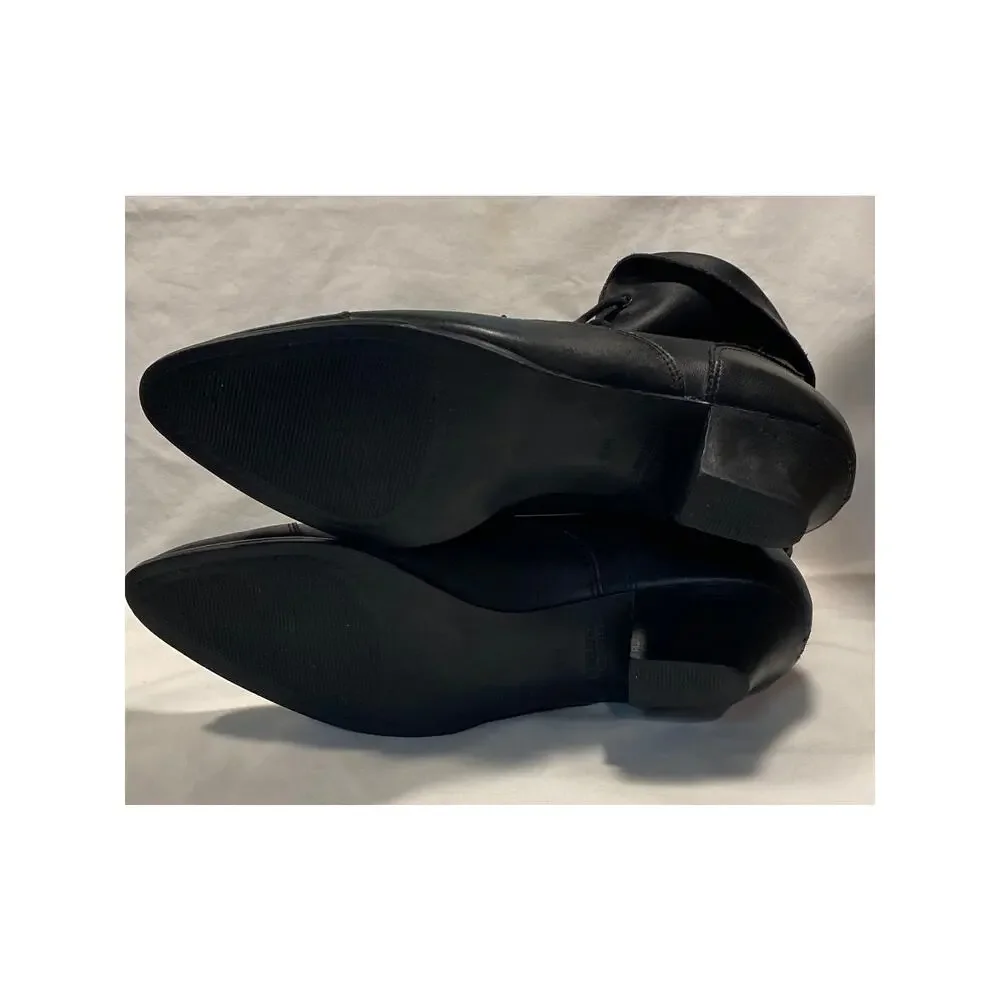 Vintage 90s Jennifer Moore Leather Witch Ankle Boots Size 8.5